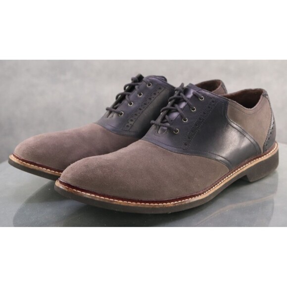 Cole Haan Franklin Two Tone Men's Oxfords Dress Shoes Size 13 M Leather Gray - Picture 1 of 11